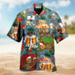 Playful Cat And Craft Beer Warning Hawaiian Shirt For Tropical Trips Food Fans And Cheerful Summer Outings