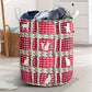 Cat Embroidery Rattan Laundry Basket For Room Home Organizer