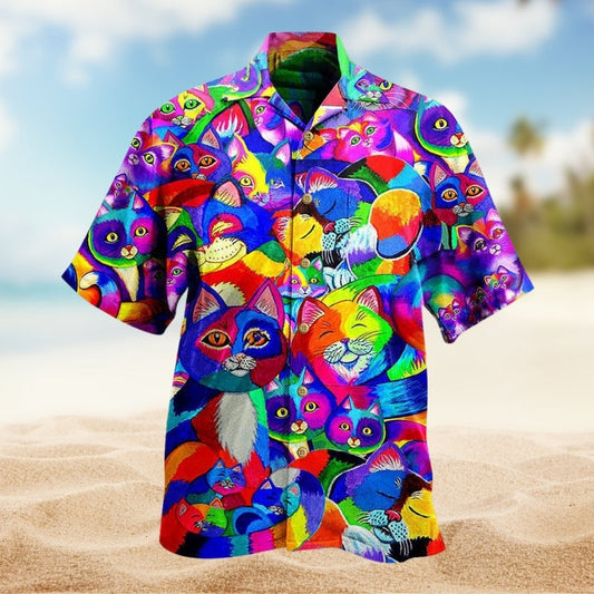 Christmas Santa Hawaiian Shirt Relaxed Style View For Summer Travel