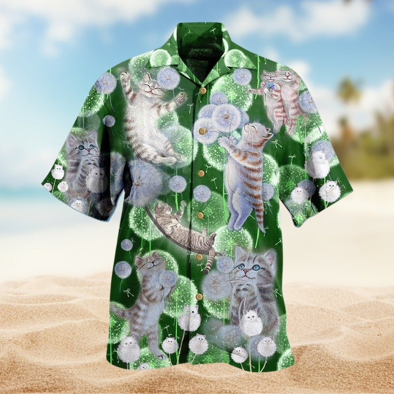 Cat Dream Hawaiian Shirt For Island Vacations, Weekend Events, And Relaxed Everyday Outfits