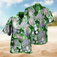 Tropical Funny Kayaking Sloth Hawaiian Shirt Fabric Pattern Detail For Beach Days