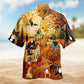 Autumn Cat Hawaiian Shirt For Tropical Holidays, Outdoor Gatherings, And Everyday Comfort
