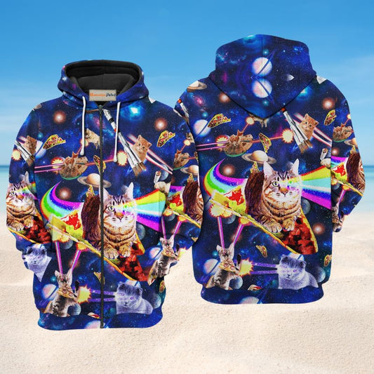 Cat Space Fun Hoodie For Imaginative Adventures Casual Wear And Comfortable Layering