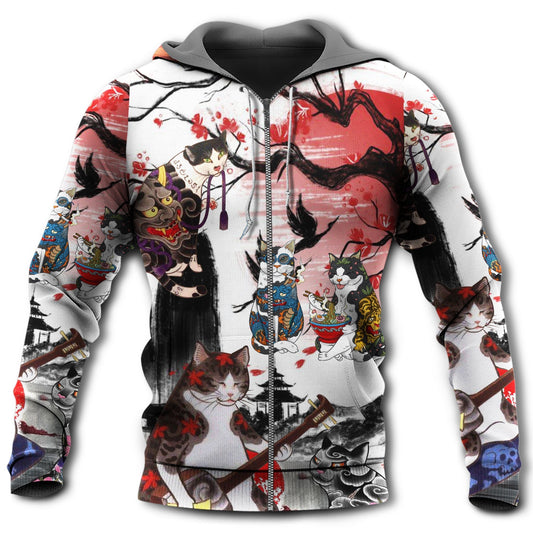 Japanese Red Cat Hoodie For Cultural Expression Daily Style And Comfortable Outfits