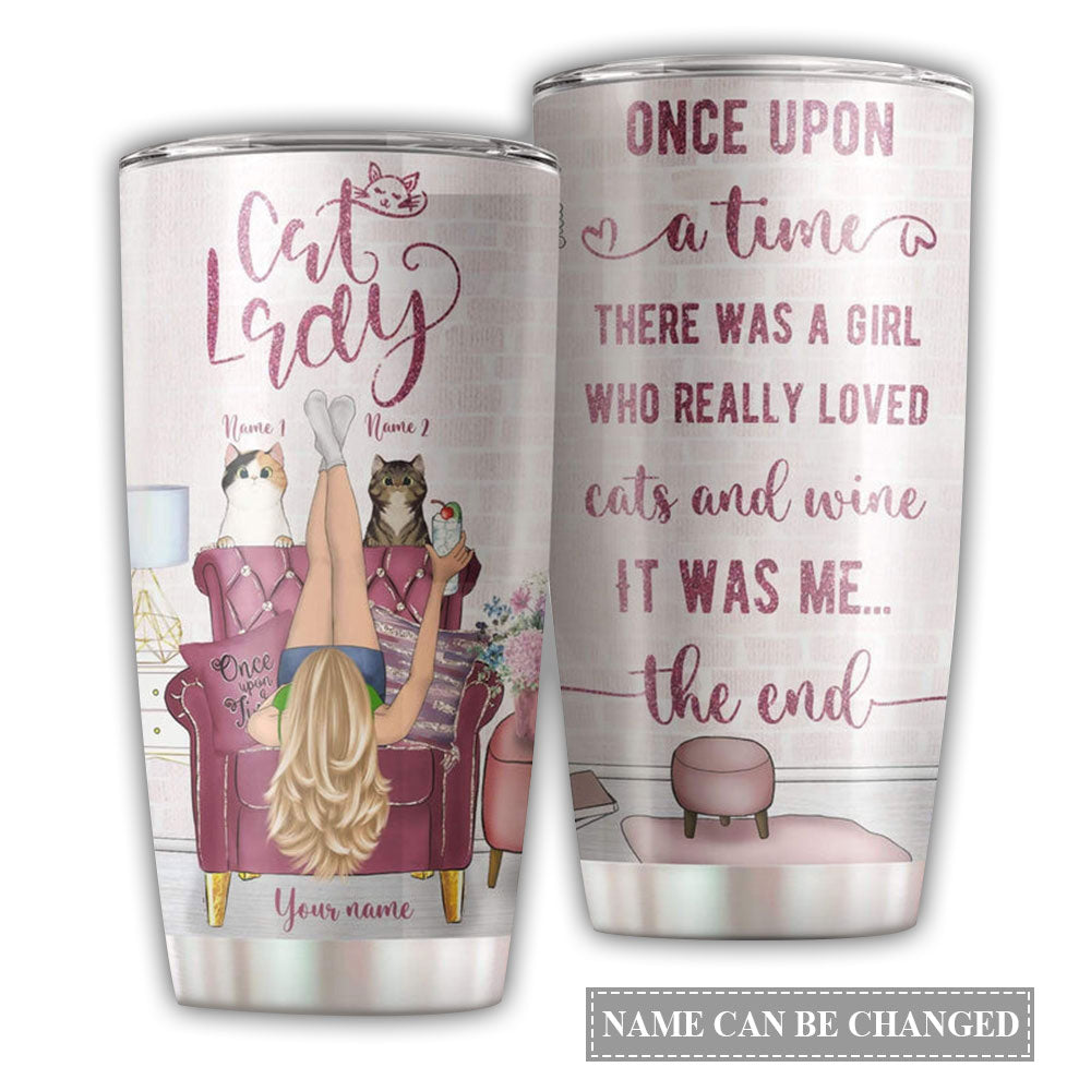 Cat Lady Personalized 20 Oz Tumbler For Coffee Travel And Daily Drinks