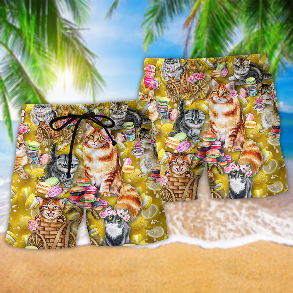 Life Is Better With Cats Colorful Beach Shorts For Tropical Getaways And Weekend Adventures
