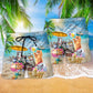 Cat Sunshine Beach Shorts Pattern Detail For Weekend Travel And Relaxed Casual Style