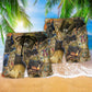 Cat Book Beach Shorts Pattern Detail For Holiday Travel And Distinctive Seasonal Style