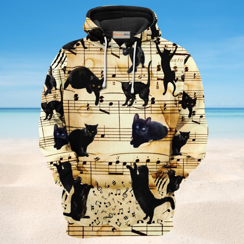 Cat Love Music Hoodie For Studio Sessions Casual Events And Comfortable Daily Style