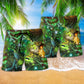 Cat Night Stars Dreamy Beach Shorts Pattern Detail For Island Trips And Easygoing Coastal Style