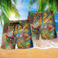 Cat Lovely Amazing Cats Hawaiian Print Beach Shorts For Animal Lover Vacation Wear