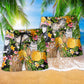 Cat Floral Garden Beach Shorts Pattern Detail For Summer Adventures And Relaxed Holiday Style