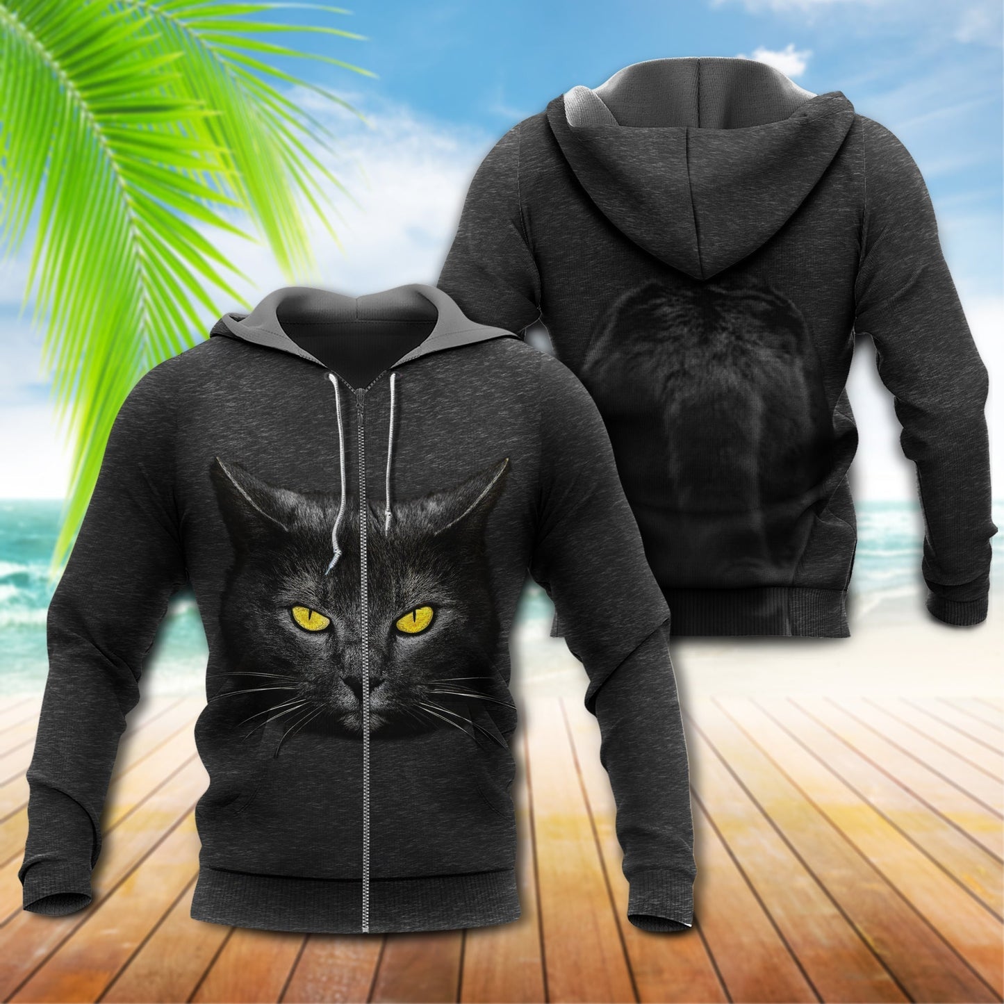 Cat Loves Darkness Night Hoodie For Pet Enthusiasts Weekend Outings And Relaxed Daily Style
