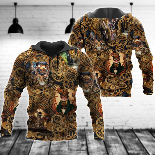 Cat Loves Machine Hoodie For Pet Enthusiasts Weekend Outings And Relaxed Daily Style