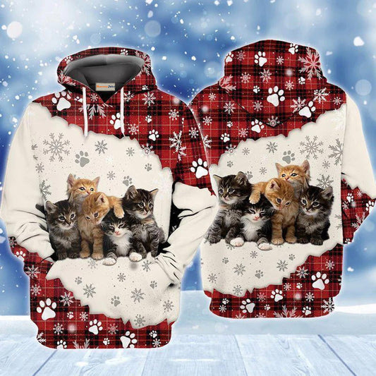 Cat Loves Snow Winter Hoodie For Festive Family Moments Winter Wear And Holiday Gift Ideas