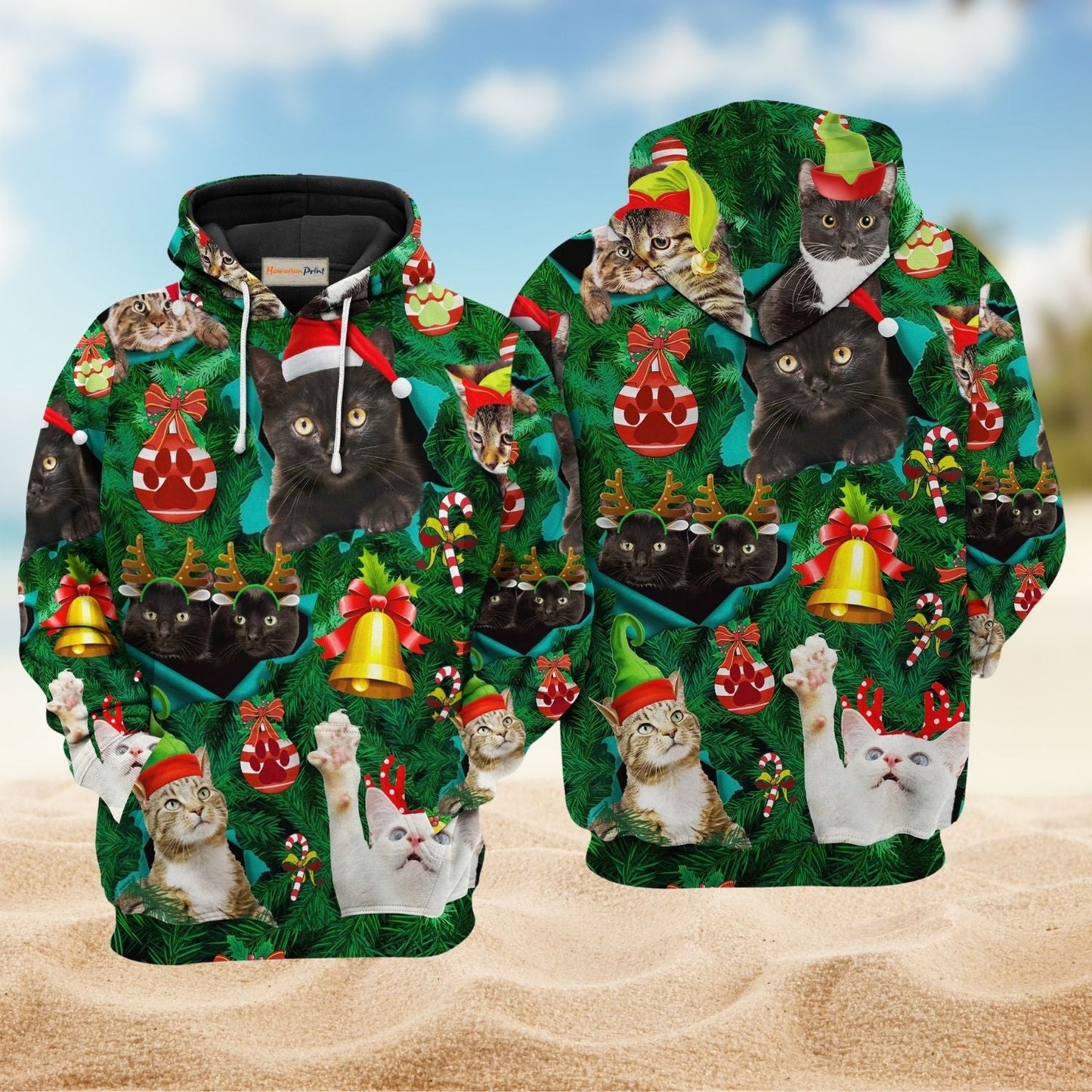 Cat Meowy Christmas Hoodie For Festive Days Casual Adventures And Thoughtful Seasonal Gifting