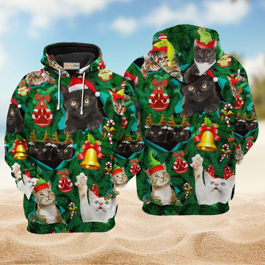 Cat Meowy Christmas Hoodie For Festive Days Casual Adventures And Thoughtful Seasonal Gifting