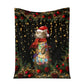 Black Cat Meowy Christmas Flannel Blanket For Cozy Bedroom Sofa Decor