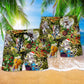 Cat Merry Christmas Angel Hawaiian Print Beach Shorts For Warm Weather Celebrations