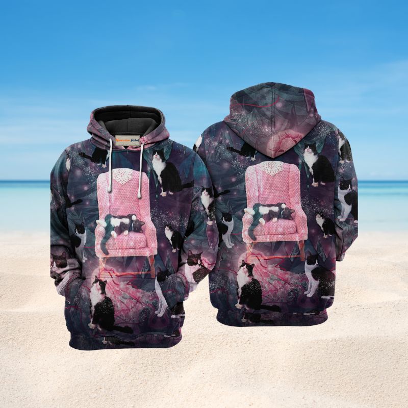 Pink Cat Chair Hoodie For Nature Lovers Casual Travel And Comfortable Layering