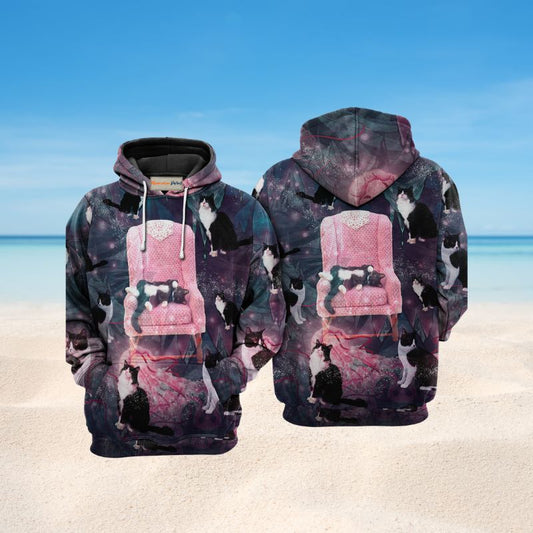 Pink Cat Chair Hoodie For Nature Lovers Casual Travel And Comfortable Layering