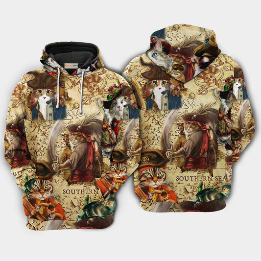 Cat Pirate Hoodie For Bold Streetwear Seasonal Events And Comfortable Layering