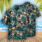 Cat Powered Sand Island Hawaiian Shirt Pattern Detail For Summer Holidays And Outdoor Fun