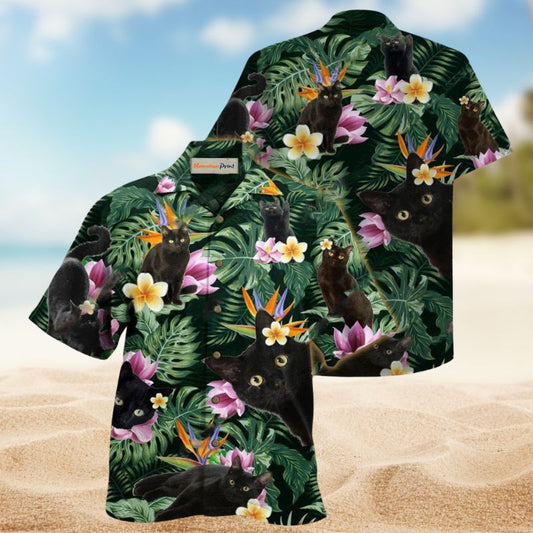 Cat Powered Hawaii Hawaiian Shirt For Resort Trips, Coastal Parties, And Warm Weather Style