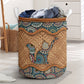 Cat Rattan Mandala Style Laundry Basket For Room Home Organizer