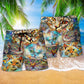 Playful Cat Beach Shorts Pattern Detail For Relaxed Weekends And Distinctive Seasonal Style