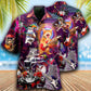 Funny Cat Rocker Hawaiian Shirt Pattern View For Relaxed Warm Weather Outfits