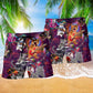 Cat Rocker Happy Day Beach Shorts Pattern View For Wildlife Fans And Beach Days