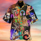Rocker Cat Music Hawaiian Shirt For Island Vacations, Resort Wear, And Relaxed Seasonal Style