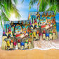 Cat Sky Sand Balance Beach Shorts Pattern Detail For Everyday Outings And Comfortable Daily Wear