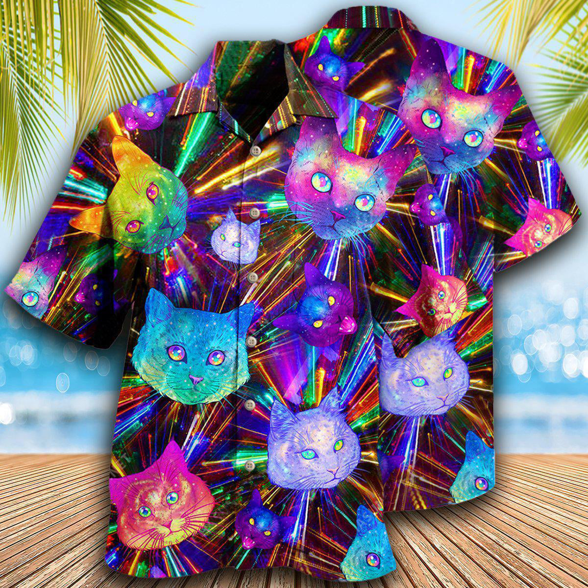 Cat Space Evolution Stunning Hawaiian Shirt Artwork View For Coastal Escapes And Resort Style