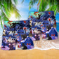 Cat Watching Cardinals Winter Beach Shorts Design Detail For Casual Warm Weather Outfits