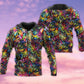 Cat Color Combination Smile Hoodie For Animal Enthusiasts Outdoor Activities And Daily Wear