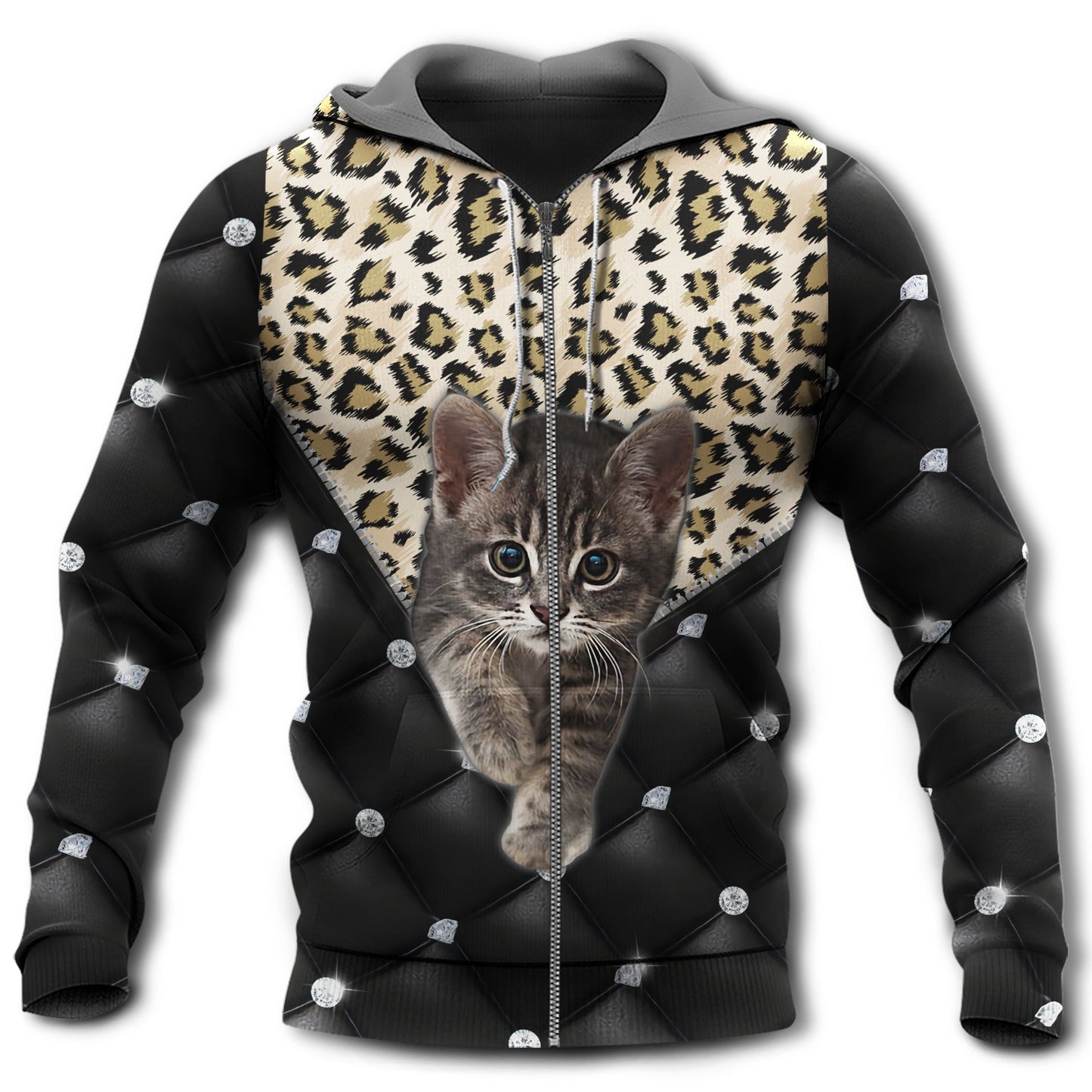 Black Cat Lover Hoodie For Animal Artwork Fans Seasonal Events And Gift Giving