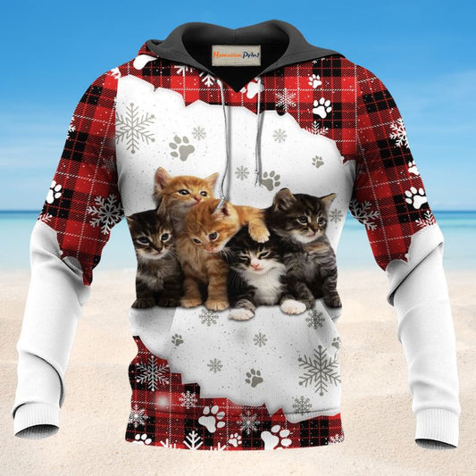 Cute Cat Loves Snow Hoodie For Pet Enthusiasts Weekend Outings And Relaxed Daily Style