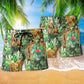 Catamount Cactus Beach Shorts Pattern Detail For Leisure Travel And Flexible Everyday Wear