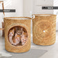 Cat Bamboo Wave Lovely Laundry Basket For Room Home Organizer