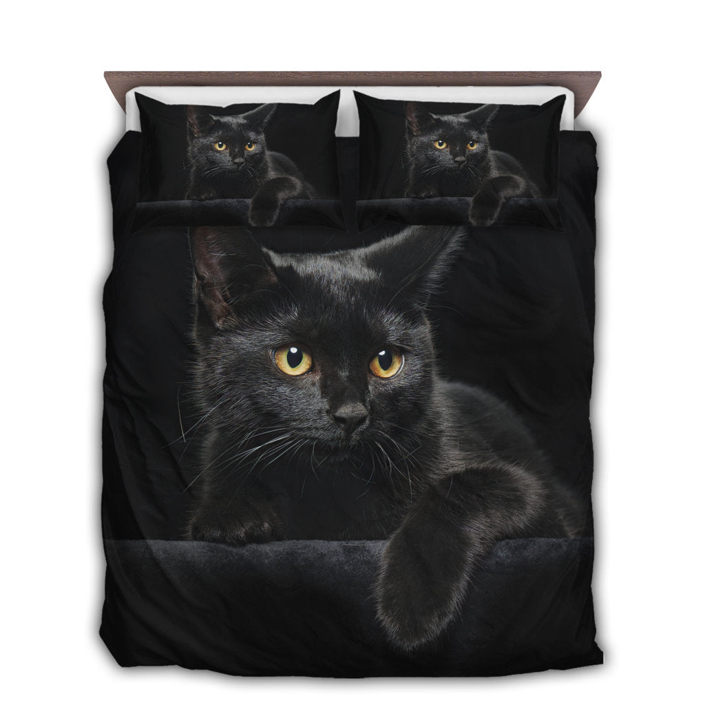 Cute Black Cat Bedding Cover For Pet Lover Bedroom Decor