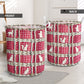 Cat Embroidery Rattan Laundry Basket For Nursery Dorm And Home Storage