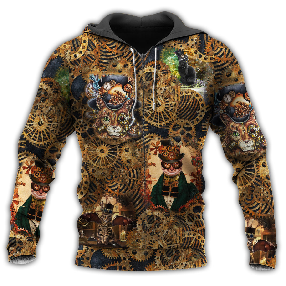 Cat Loves Machine Hoodie For Pet Enthusiasts Weekend Outings And Relaxed Daily Style