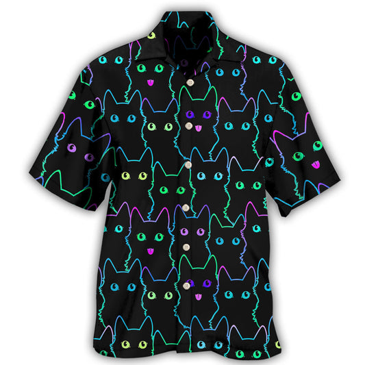 Cute Cats Playful Hawaiian Shirt For Island Vacations, Weekend Events, And Relaxed Everyday Outfits