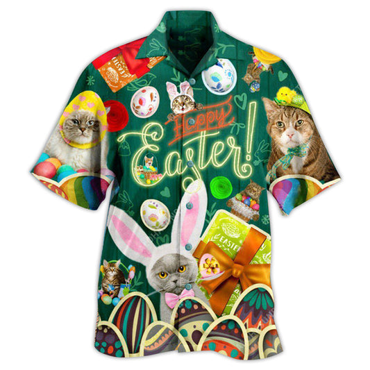 Easter Cat Blessings Hawaiian Shirt For Beach Holidays Festive Outings And Thoughtful Seasonal Gifts