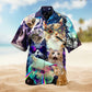 Cats Flying Cat Rebellion Hawaiian Shirt For Coastal Getaways, Outdoor Gatherings, And Thoughtful Gift Giving