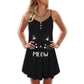 Cat Love Cute V-Neck Sleeveless Cami Dress For Outdoor Events And Thoughtful Gifting