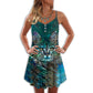 Cat Love V-Neck Sleeveless Cami Dress For Travel And Comfortable Summer Styling
