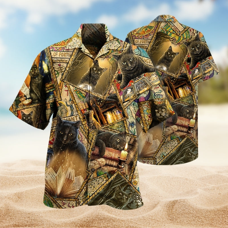 Cats Magic Hawaiian Shirt For Tropical Holidays, Outdoor Gatherings, And Everyday Comfort